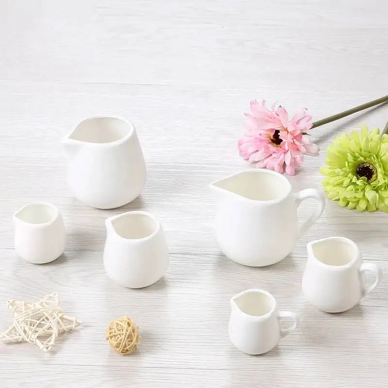 Mini Creamer Cafe Barista Milk Jug Espresso Coffee Maker Accessories Coffeeware Ceramic Milk Tank Pitcher Cup Factory Wholesale