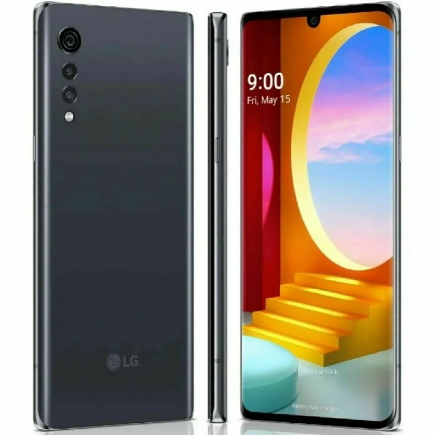 ปลดล็อคต้นฉบับ LG VELVET G9 G900VM G900TM 5G โทรศัพท์มือถือ 6.8 \'\'NFC 6GB + 128GB 48MP + 16MP Octa Core Android สมาร์ทโฟน 4G LTE