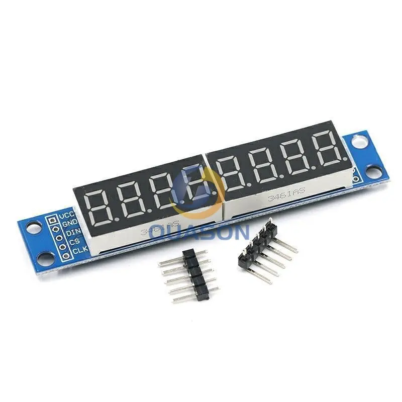 MAX7219 LED Dot Matrix 8 Digit Digital Tube Display Control Module 3.3V 5V Microcontroller Serial Driver 7-segment