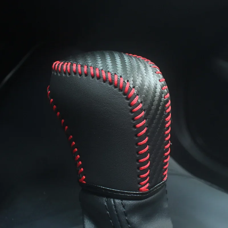Gear Shift Collars Carbon Fiber Leather For Toyota New Corolla Leiling Gear Cover Camry Gear Cover Avalon IZOA  Automatic