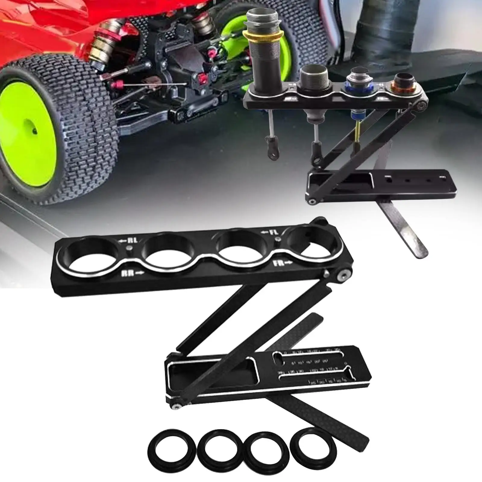 Shock Absorber Bracket RC Car Shockproof Stand Black Metal Parts Replacement