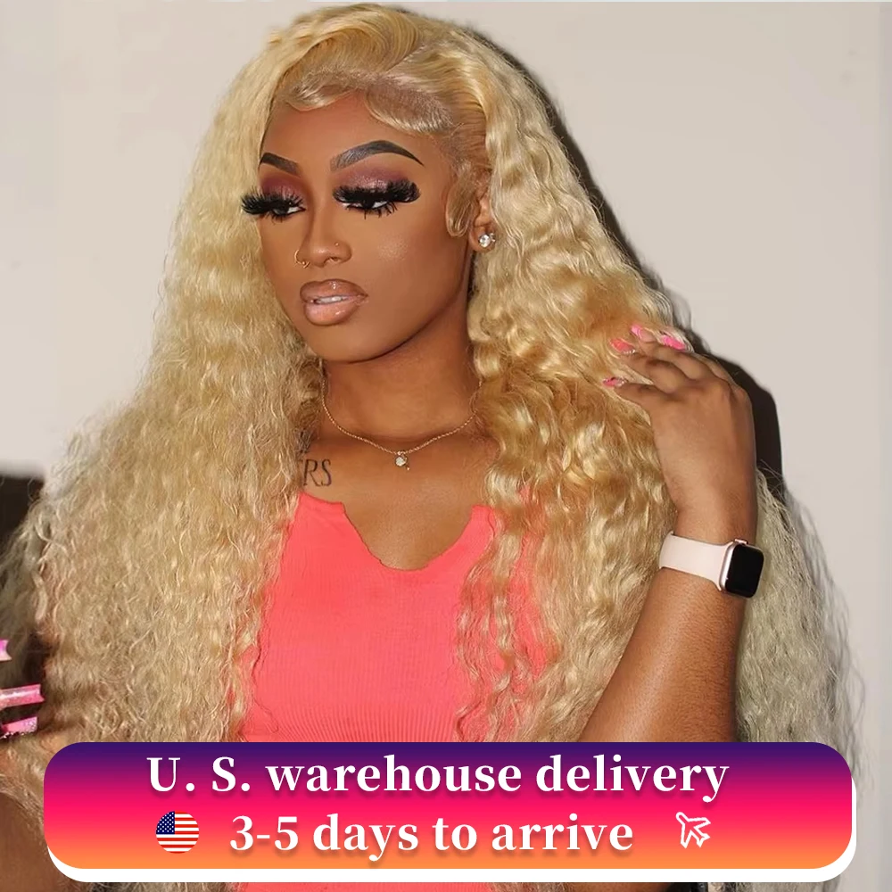 

13X6 Honey Blonde Lace Front Wig Glueless Wig Human Hair Ready To Wear 613 Hd Lace Frontal Wig 13X4 Curly Wig Deep Wave Lace Wig