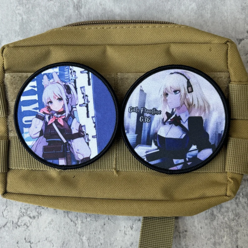 Parche Velcro insignia táctica anime chica azul para mochila - imagen 5