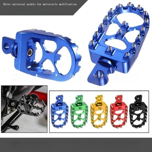 

Suitable for Harley-Davidson 883 Motorcycle Footrest CNC Aluminum Alloy Foot Pedal Retro Universal Anti-slip Foot Pedal