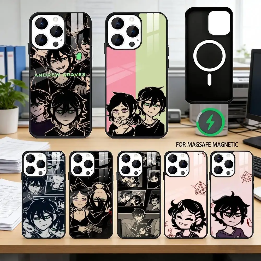 

Чехол для телефона The Coffin of Andy LeyLey для iPhone 17, 16, 15, 14, 13, 12, 11 Plus, Pro, магнитный, с беспроводной зарядкой MagSafe