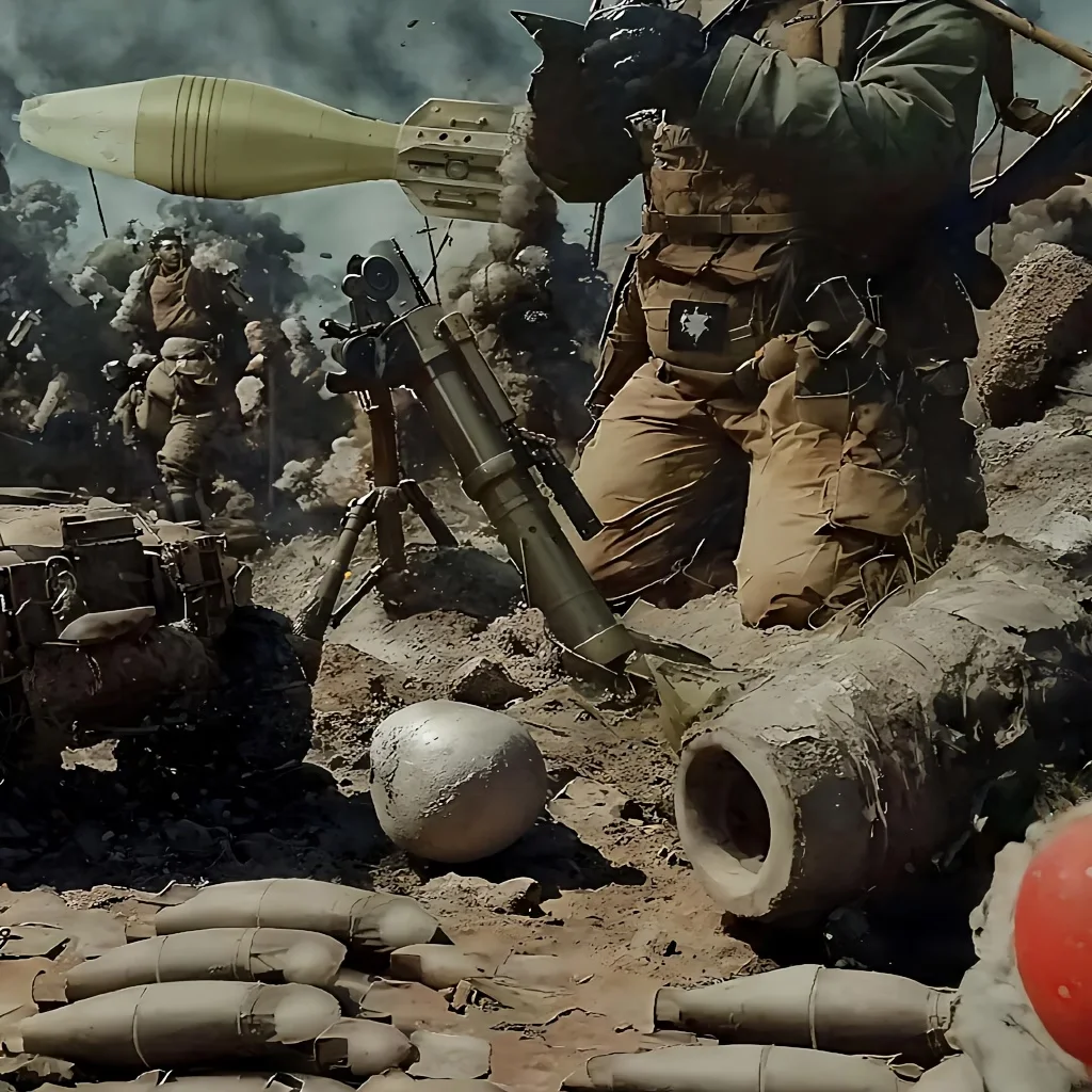 60MM 1:1 mortar shell model, howitzer, military shell, hardcore desktop ornament view 3