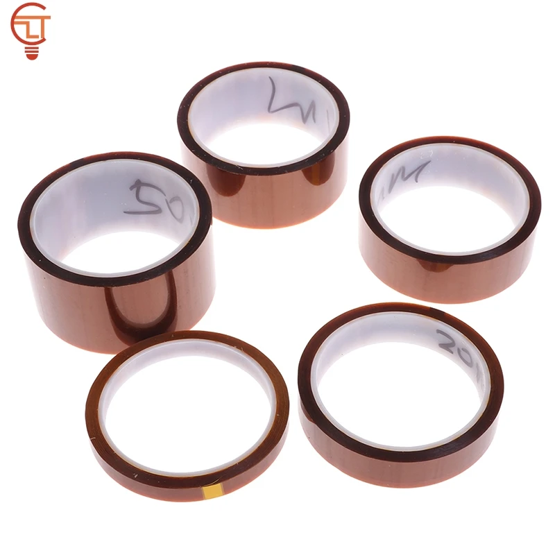 

1pc 10/20/30/40/50mm Heat Resistant High Temperature High insulation electronics Polyimide Tape Length: approx. 33m