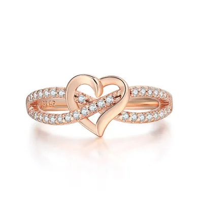 Fashion Heart-Shaped Diamond Ring Simple Atmospheric Ring Ring for Women $1 Postage Free Bague Homme Boho Luxury Jewelry Ring