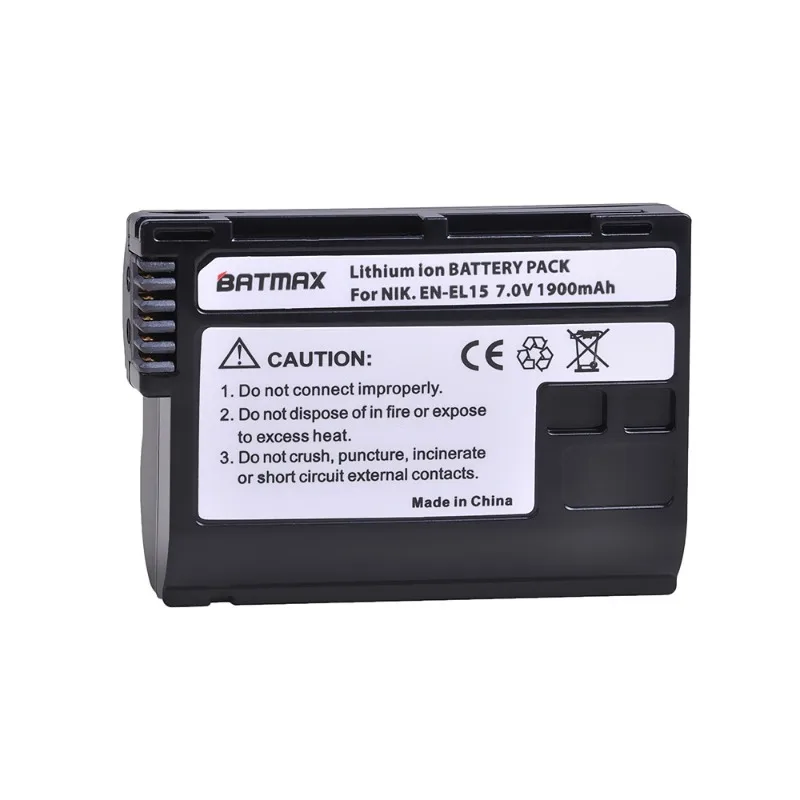EN-EL15 EN-EL15a 7.0V 1900mAh Cameras Battery for Nikon Z6 Z7 D7500 D850 Rechargeable Lithium Battery