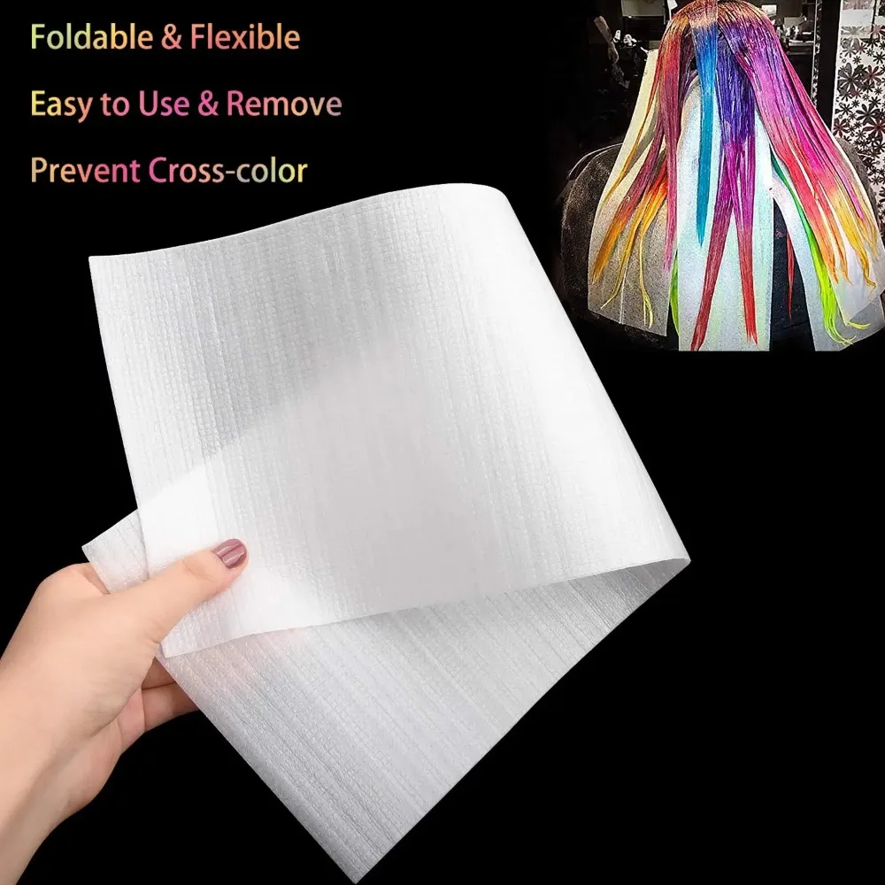 50PCS/Pack Professional Reusable Foam Hair Wraps Disposable Hair Color Foil Hair Coloring Highlighting Strips Hairdressing Thick
