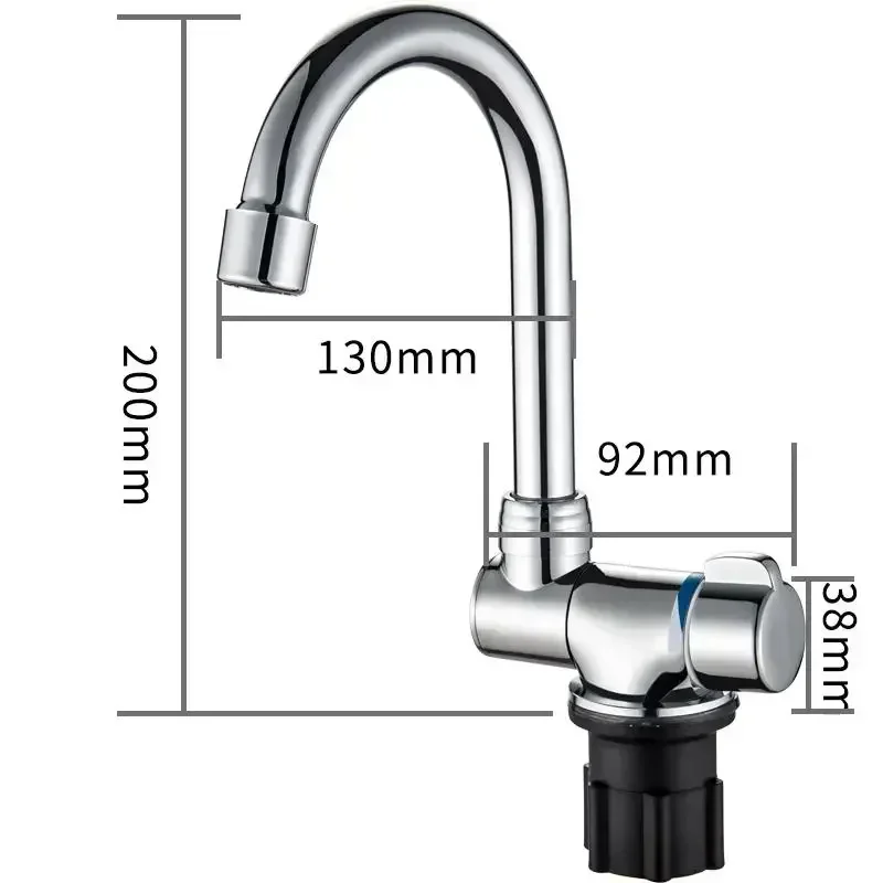 Grifo plegable giratorio de 360 grados, grifería de agua fría y caliente para cocina, baño, RV, escotilla de cubierta marina, caravana, barco, accesorios para camper