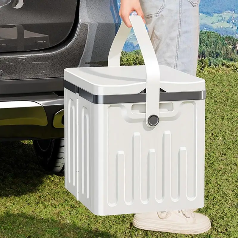 

Camp Box Folding Storage Box For Camping 25L Space Saving Portable Organizer For Car Clothes Packing Truck Toy Tool Laundry