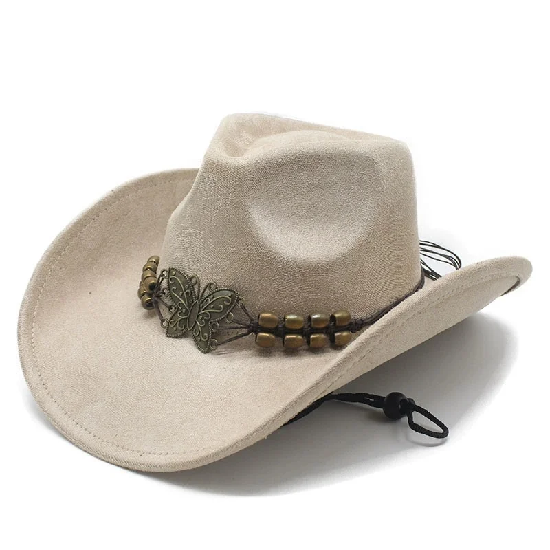 Outdoor Western Cowboy Hats, Ethnic-Style Jazz Hats, Wide-Brimmed Sun Protection Hats, Bowler Cap, Couples’ Biker Cap