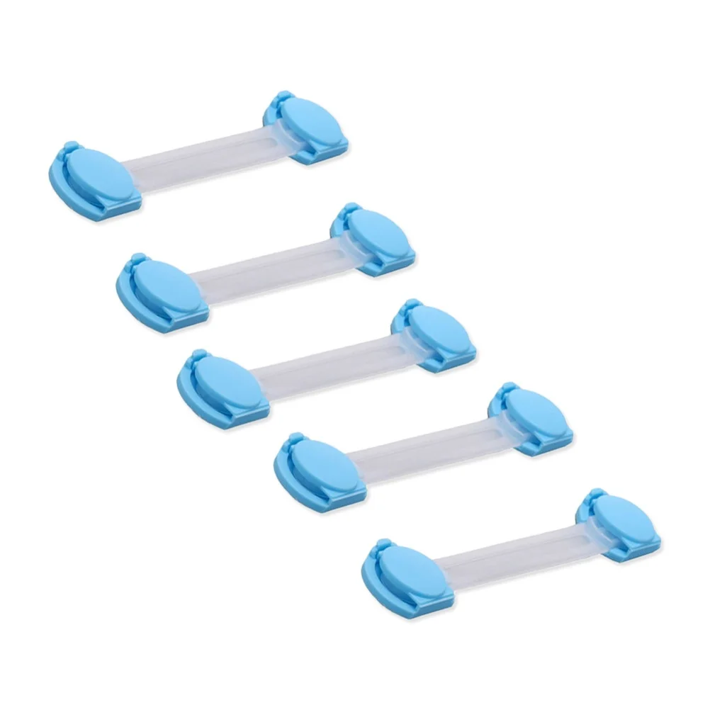 

5pcs Children Safety For Cabinet Drawer Wardrobe Refrigerator No Tools Required Baby Proof Locks Cabinet Strap Locks