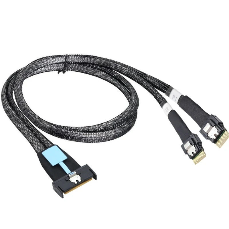 

8i 74Pin to Double SFF 8654 4i 38Pin Server Data Cable Speed Gen5 for Enhances ConnectionFst