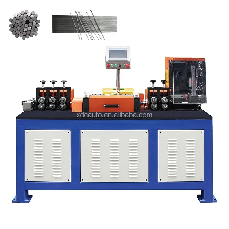 

JINCHUN automatic bar steel wire straightener cut 2-10mm 6 mm concrete iron metal shaft flat straightening and cutting machine