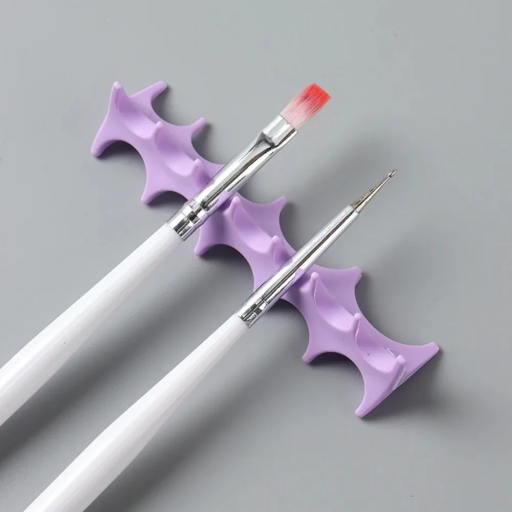New Silicone Showing Shelf UV Gel Brush Display Makeup Organizer Makeup Painting Pen Rest Nail Pen Holder