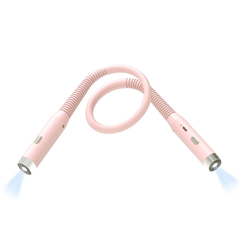 ضوء قراءة الرقبة، ضوء الكتاب، مصباح قابل لإعادة الشحن يدوم طويلاً، ضوء كتاب مثالي للقراءة في السرير، الحياكة، التخييم،