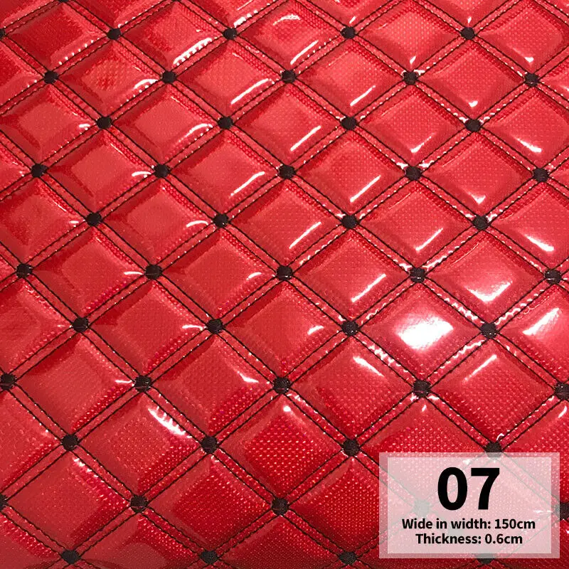 100x150cm Stage Performance Clothing Fabric Thick Quilted Laser Faux Leather Fabric Diamond Embroidered Car Upholstery Trim