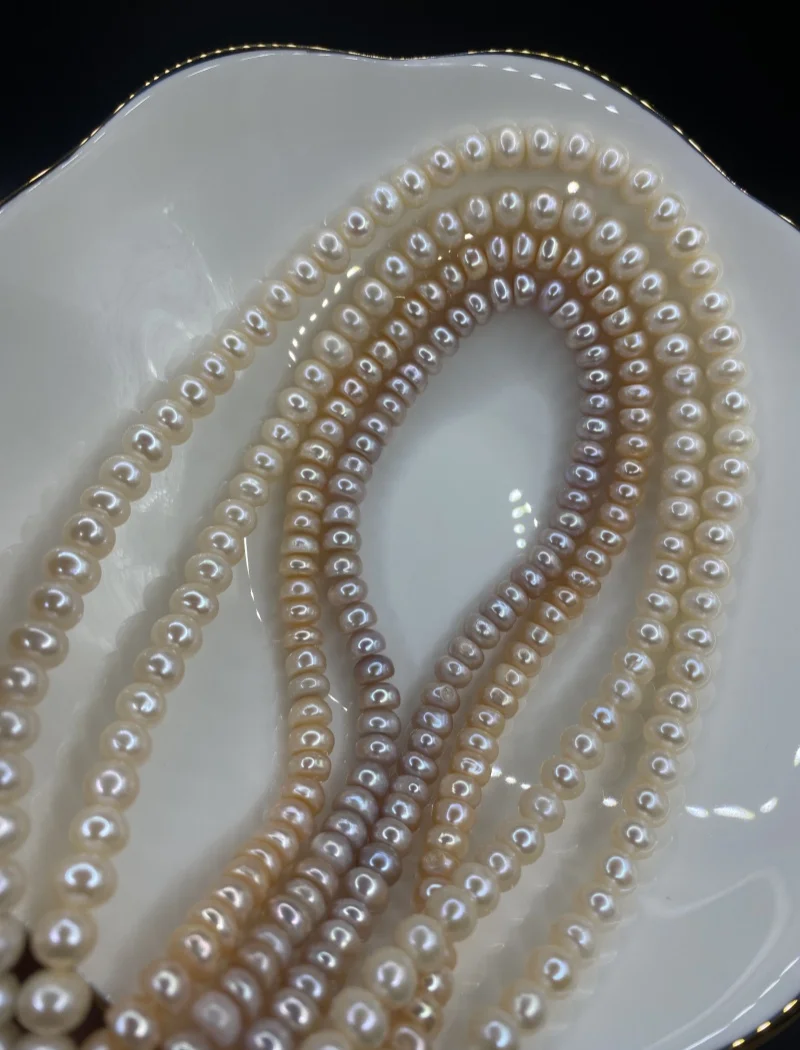 

2A 3A 4A Quality Natural Freshwater Pearl Strand Button Shape Loose Bead for Women DIY Jewelry Making Pearls Necklace Bracelet