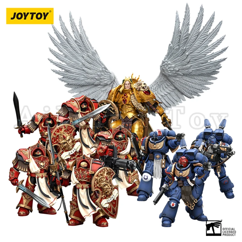 JOYTOY 1/18 Action Figures 40K The Horus Heresy Lieutenant Titus Warmaster Horus Blood Angels Sanguinius Tyranids Anime Model