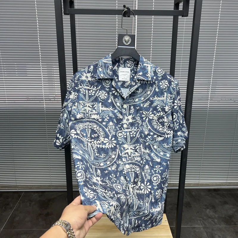 

Svip Sli Повседневная летняя мужская ort Sve Дышащий модный кубинский воротник с цветочным принтом Легкий свободный крой