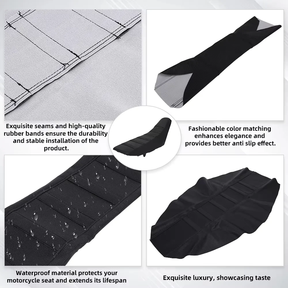 Motorcycle Accessories Universal Gripper Soft Seat Cover protector Waterproof For Pit Dirt Bike Off-Road Motocross Electric Bike image 3
