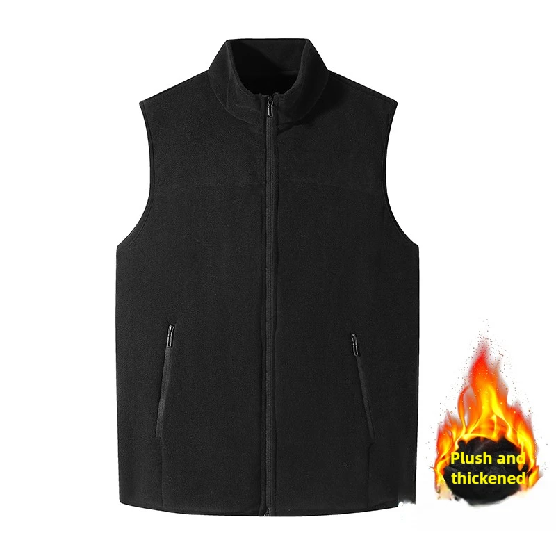

Осенне-зимний модный мужской хлопковый жилет, повседневный многофункциональный теплый мужской топ без рукавов с воротником-стойкой больших размеров