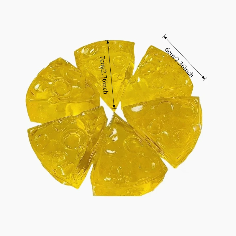 Squishy Honigkäse-Quadrat Fidget-Spielzeug, Superweiche Mochi-Käse-Quetschfigur, Lustiges Anti-Stress Sensorisches Spielzeug für Erwachsene, Geschenke – Detail 1