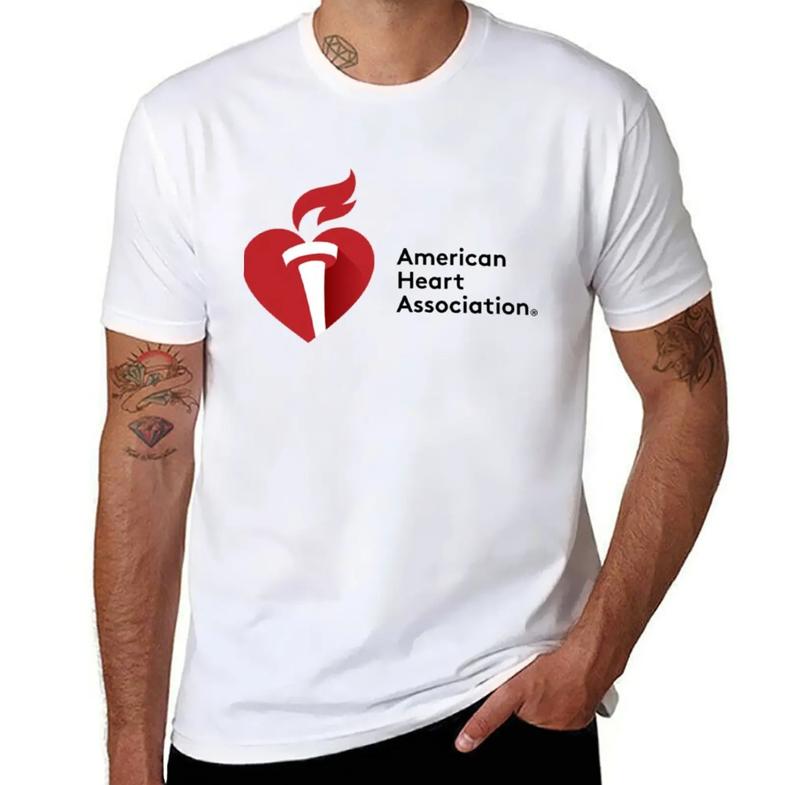 

American Heart Association T-Shirt man t shirt heavy cotton t shirts for man cotton T-Shirt