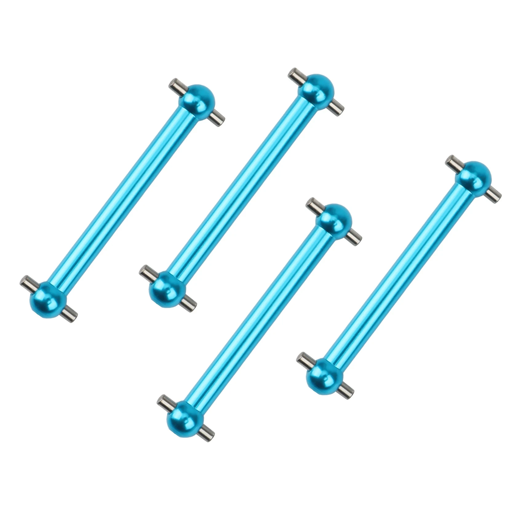 4Pcs Metal Drive Shaft Dogbone 63mm for Tamiya TT-02B TT02B 1/10 RC Car Upgrade Parts,A