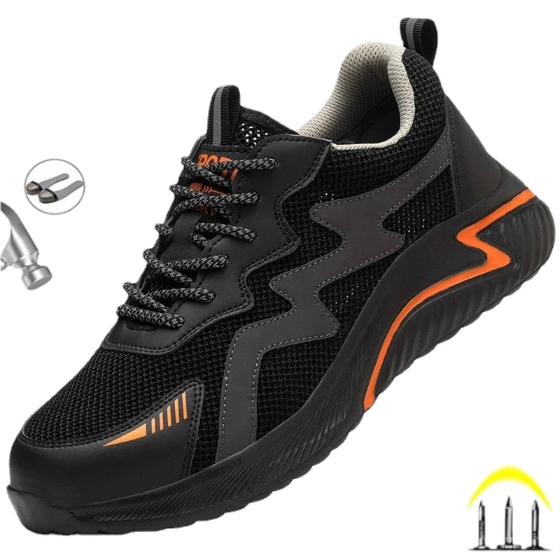 

Fashion Insulation 10KV Oil Resistance Industrial Work Safety Shoes For Men Steel Toe Indestructible Sneakers Male Footwear