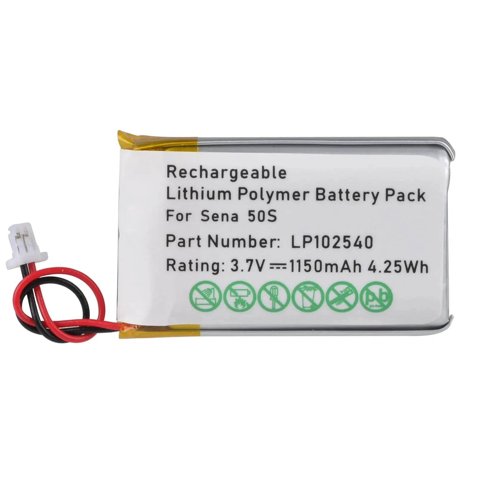 3.7V 1150mAh Bateria Replacement Battery For Sena 50S Motorcycle Bluetooth Headset Helmet Intercom LP102540 Accessories