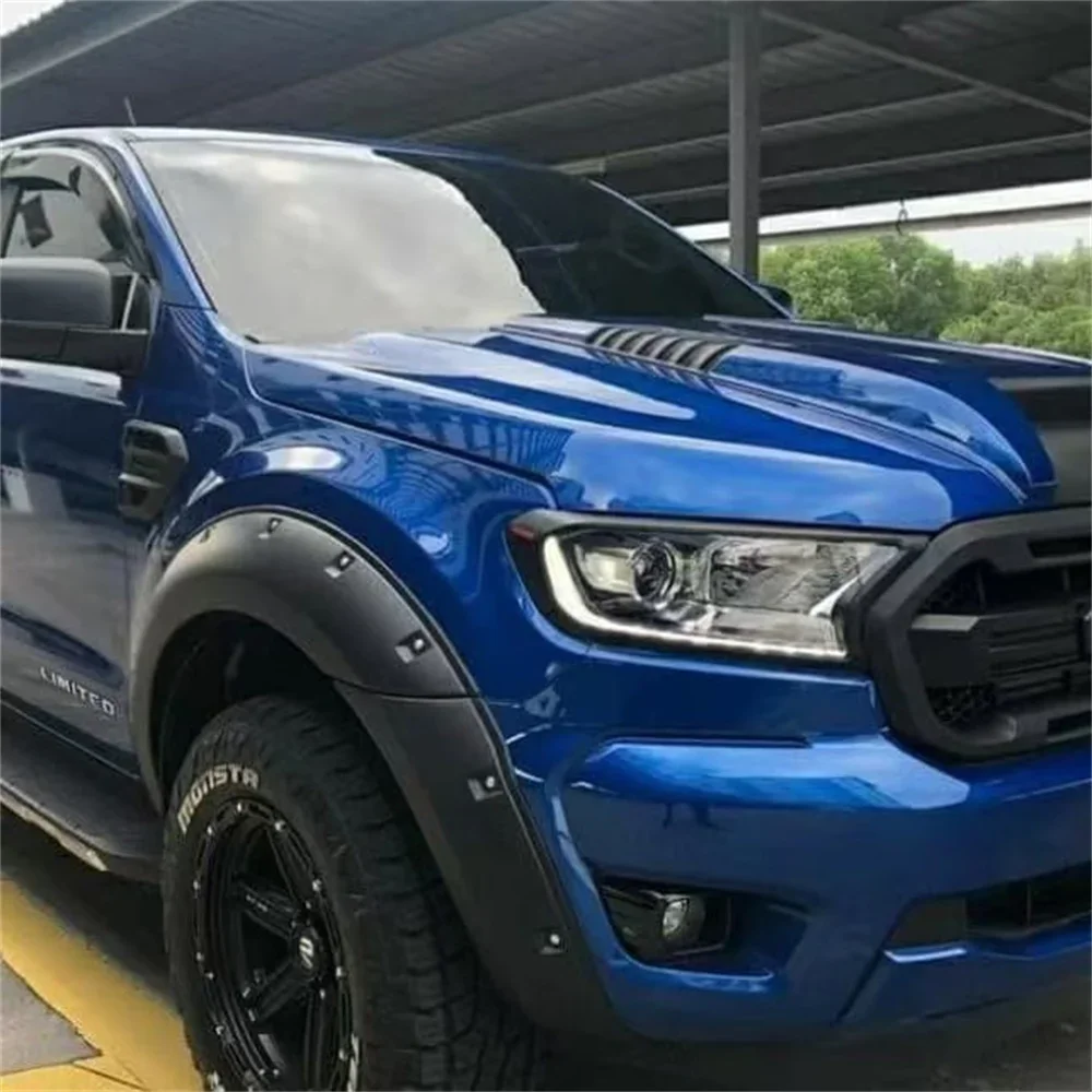 Car Wheel Arch Fender Flares For Ford Ranger T6 T7 T8 2012-2022 Wildtrak XTL XL Double Cabin Mudguards 4x4 Auto Part Accessories