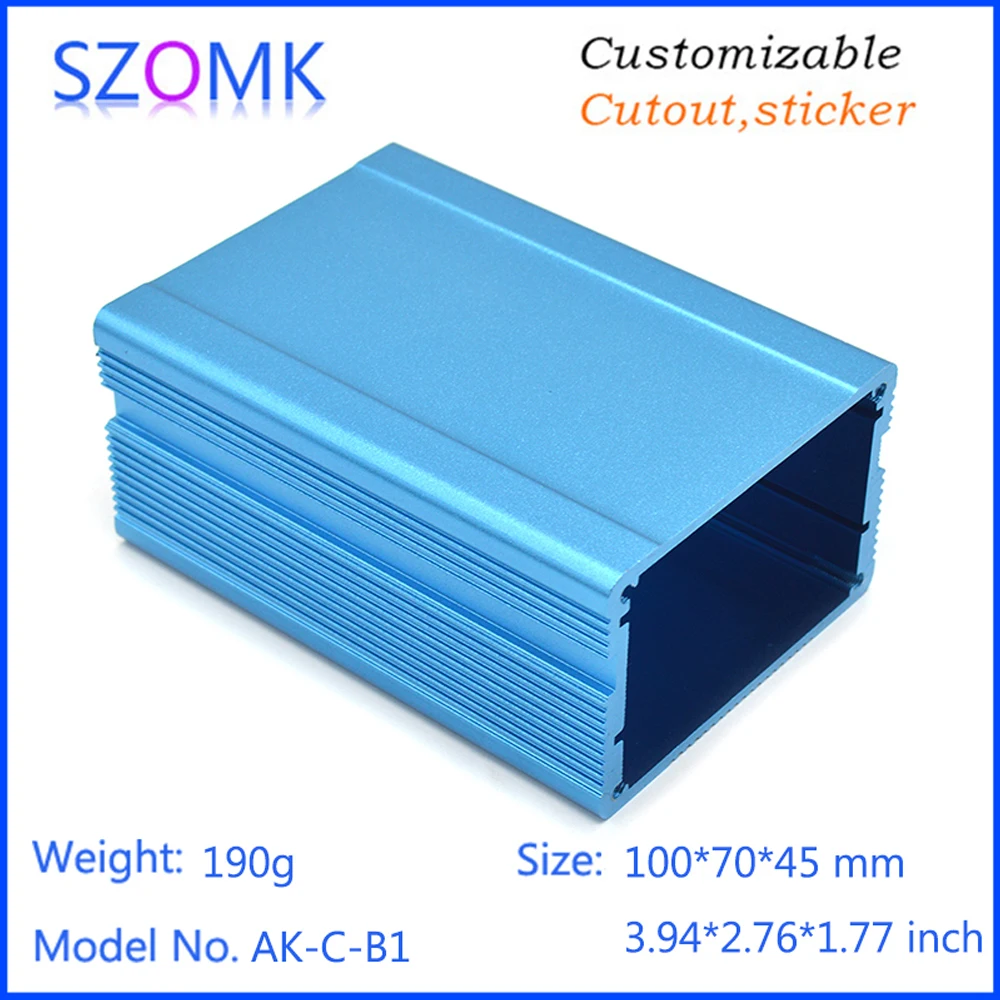 10 Pieces 45*70*100mm high quality szomk aluminum junction box aluminum box enclosure electronics for pcb control enclosure