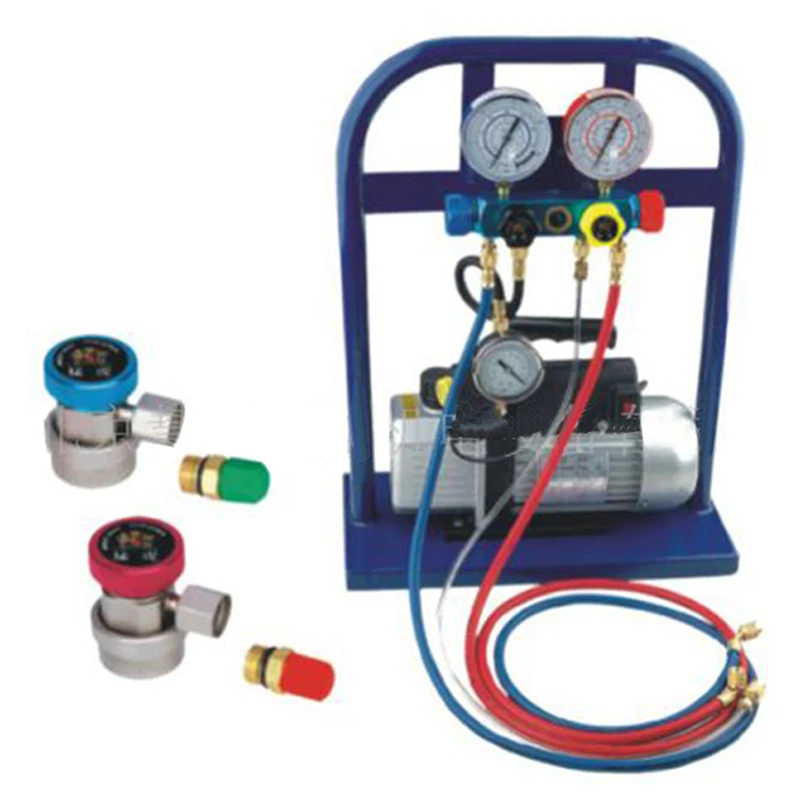 MH-778 Portable Refrigerant Filling Machine Dual Meter, Auto Air Conditioner Repair Tool R12/R134a Refrigerant Filling