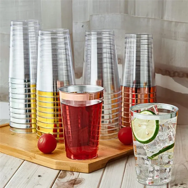 

RANA Plastic Wine Cups, Plastic Tumblers Reusable Drink Cups Party Wine Glasses for Champagne Beer Cocktail