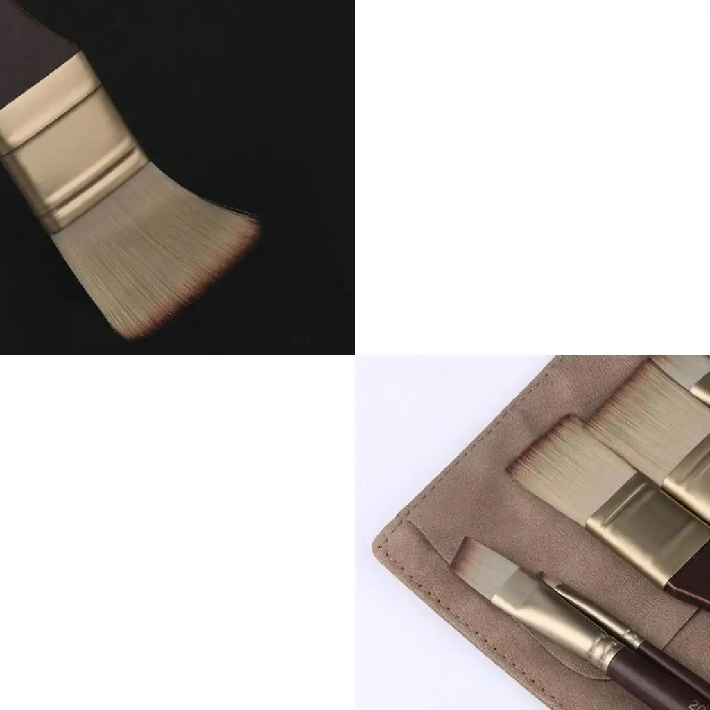 

R66A 22Pcs Artist Paint Brush Professional Nylon Paint Brush with Rolling Bag for Art Painting