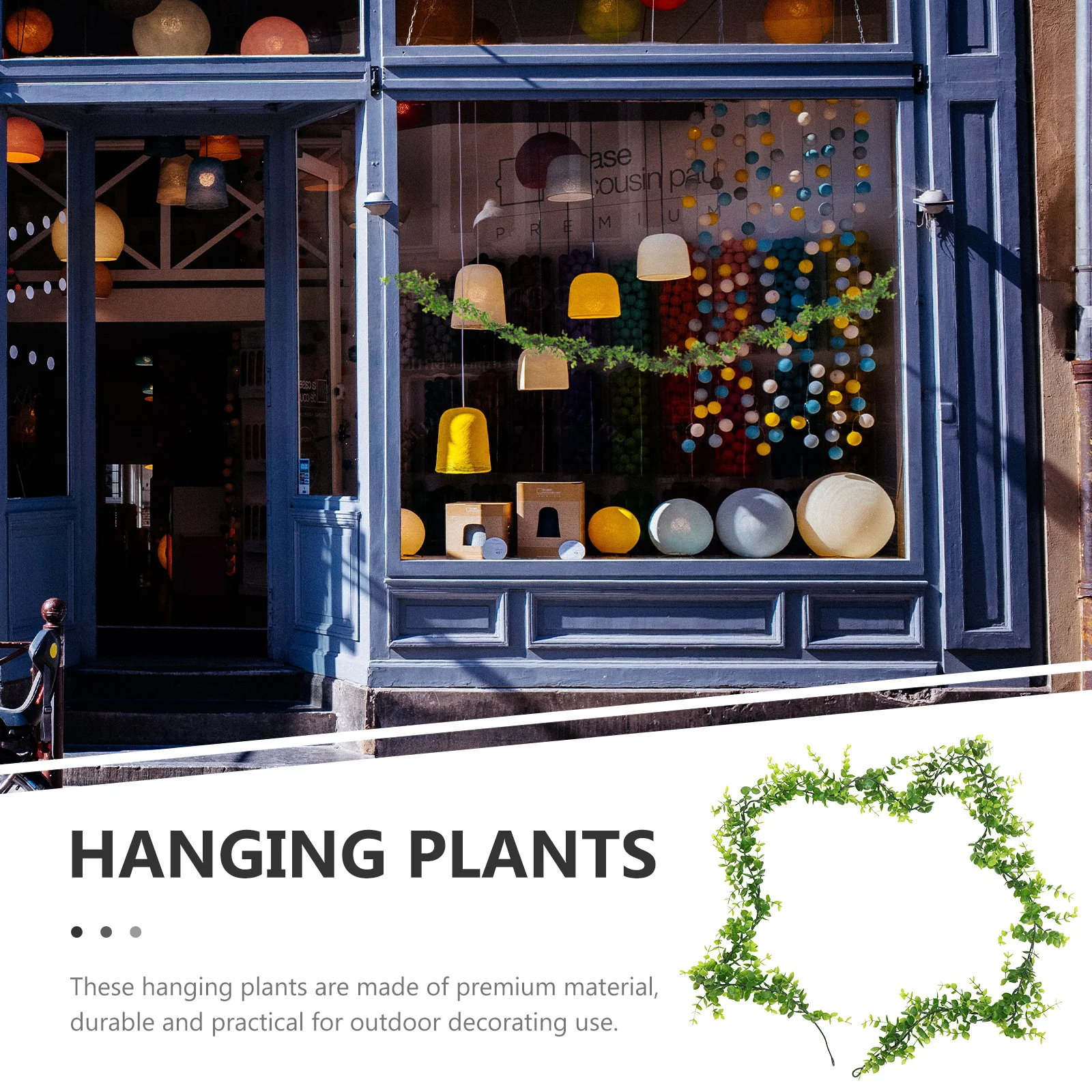 

2Pcs Artificial Greenery Eucalyptus Vine Hanging Plant Rattan for Door Wall Decor Home Office Party Shop Window Decoration