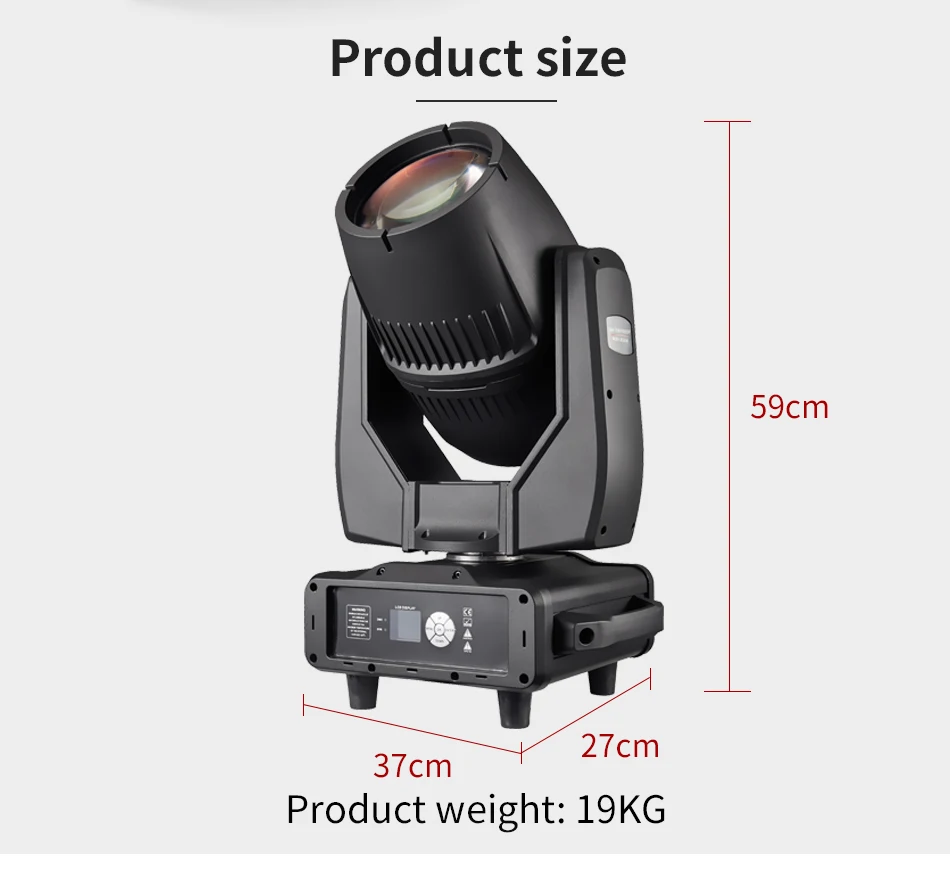 aicpose 380W Mini LED Wasserdichter Moving-Head-Scheinwerfer IP65 mit farbigem Regenbogeneffekt für Outdoor-Bühnenaufführungen und Nebel-Effekte – Detail 3