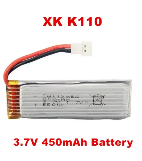 3.7V 450mAh Lipo Battery for WLtoys XK K110S K110 V977 6CH RC Helicopter Spare Parts Accessories