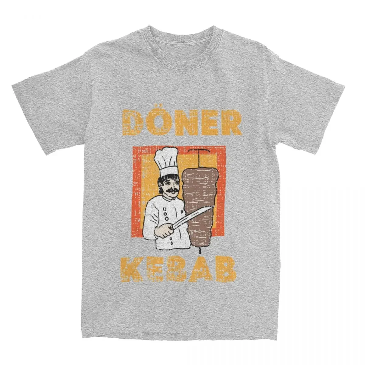 Funny Printing Accessories Fashion Tees Round Collar T-Shirts Cotton Graphic Printed Clothes Doner Kebab for Men T Shirt 2024