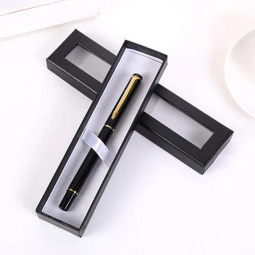 Imagen 2 del producto Caja de 20 piezas para bolígrafos de Gel, embalaje de papel con ventana transparente, para regalo, joyería