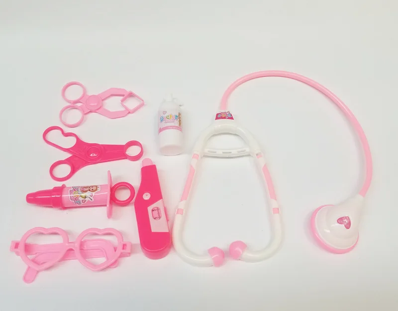 Brinquedos educativos de casinha de brincar para crianças, conjunto de médico, brinquedos de imitação de médico, brinquedos de injeção e estetoscópio para bebês.
