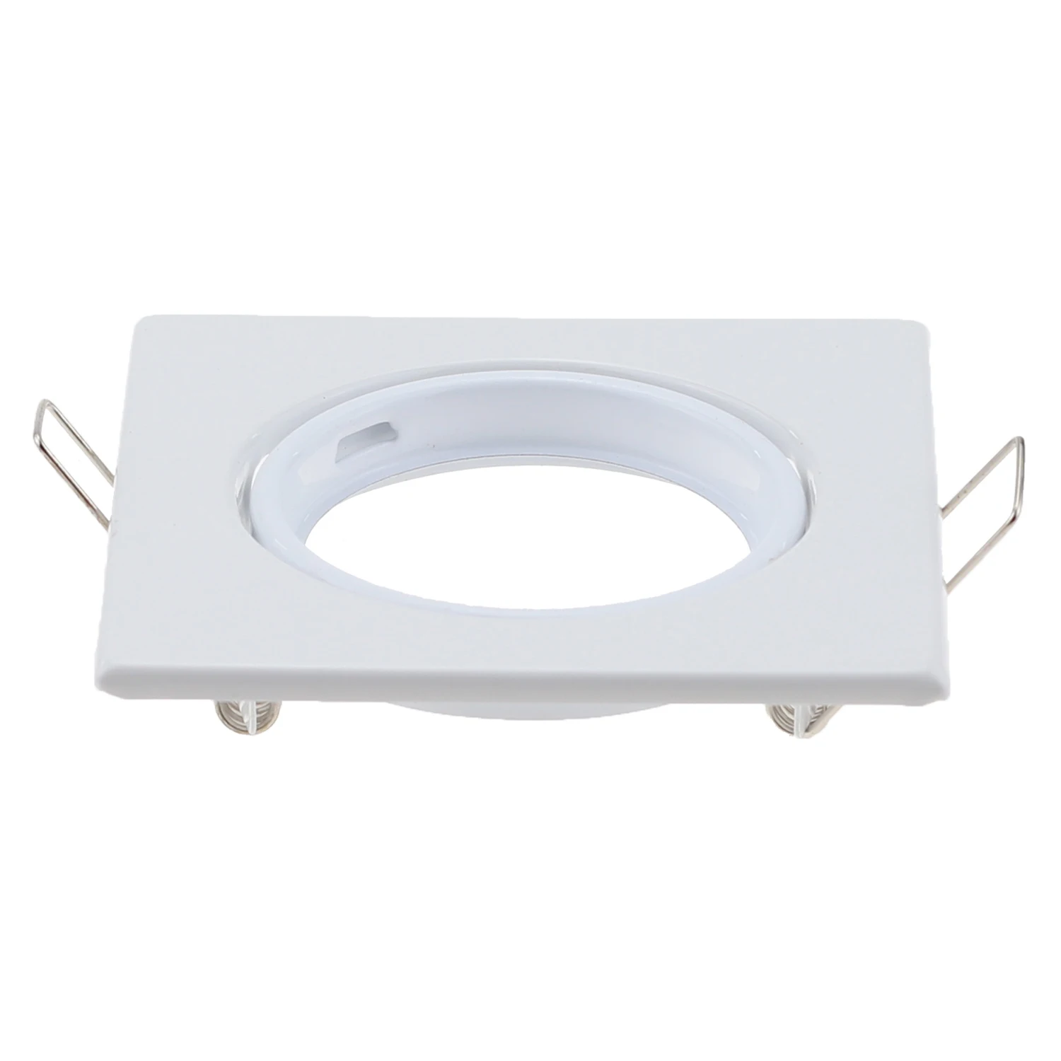 Interior quadrado Metal Downlight Frame, raso montado LED Spotlight montagem, recesso Downlight Frame