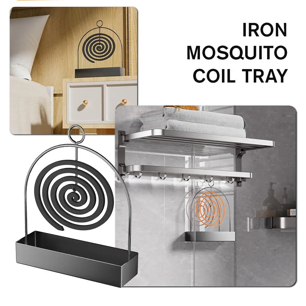 Metal Incense Coil Holder Fireproof Anti Scald Mosquito Sandalwood Ash Catcher Burner Box Home Indoor Outdoor Camping Decor