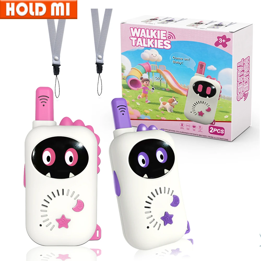 Mini Walkie Talkie para niños, transmisión inalámbrica de larga distancia, Radio bidireccional portátil para exteriores, regalo para niños y niñas, 2 uds.