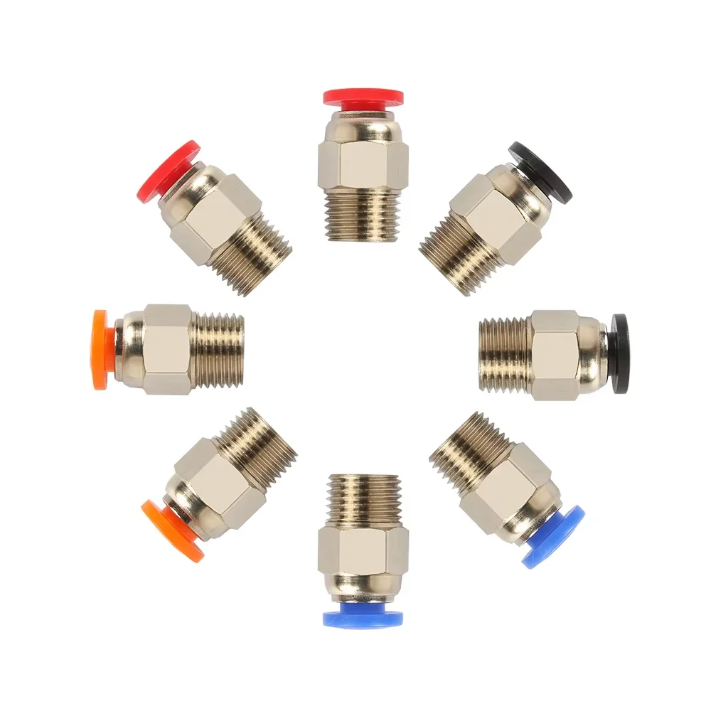 XCR3D 3D Printer Parts PC4-01 Straight through Pneumatic Fittings V6 Feeding Adapter 4*2 Feeding PTFE Tube for E3D 1.75mm Hotend