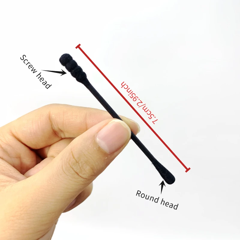 400 قطعة فتاة حالمة موضوع برأسين الأسود الحلزون ملعقة أعواد قطنية الإبداعية المرأة السوداء أعواد قطنية عصا