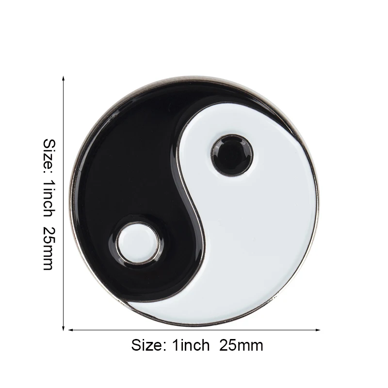 Yin-Yang-Abzeichen Flaggen-Metall-Anstecknadel Flaggen-Pin-Abzeichen
